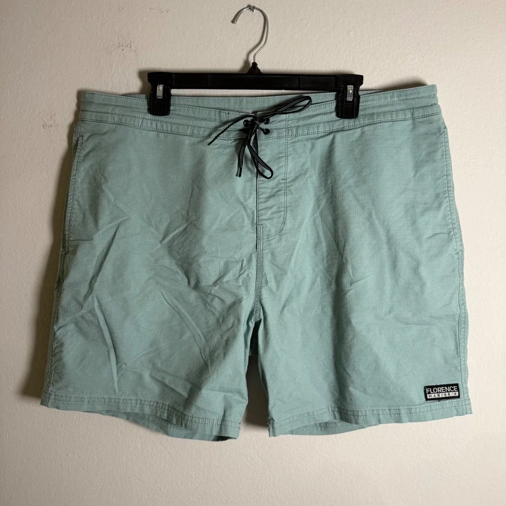 Florence‎ Marine X Mens Sage Green Ripstop Board Shorts Size 38 FMWK00004 Surf
